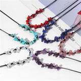 Stylish Crystal Stone Pendant Bead Necklace Delicate Charm Choker Ins Jewelry
