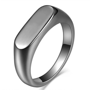 Minimalist Titanium Steel Seal Ring for Men Women