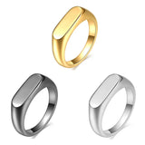 Minimalist Titanium Steel Seal Ring for Men Women