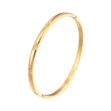 Sun Flower Stainless Steel Bangle Bracelet for Women
