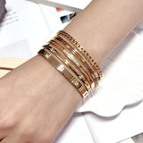 Sun Flower Stainless Steel Bangle Bracelet for Women