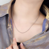 925 Sterling Silver 2.3MM Bead Chain Link Necklace