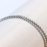 925 Sterling Silver 2.3MM Bead Chain Link Necklace