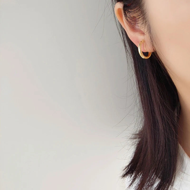 Vintage Clip on Hoop Earrings, Elegant Party Gift Jewelry