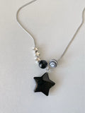 Vintage Colorful Stone Star Pendant Necklace Y2k Beads Snake Chains