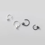 Minimalist Small Cube Hoop Earrings 925 Sterling Silver Jewelry
