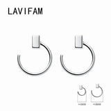 Minimalist Small Cube Hoop Earrings 925 Sterling Silver Jewelry