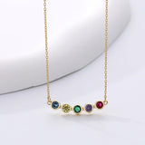 Rainbow Zircon Necklace 925 Silver 18k Plated