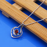Minimalist 925 Silver Cloudy Zirconia Pendant Necklace