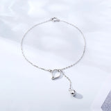 925 Silver Anklet Cat Bell Pendant Ankle Chain Charm Jewelry