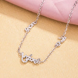 Women's 925 Silver Letter Chain Bracelet Teen Girls Jewelry