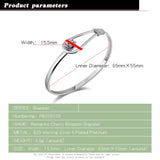 925 Silver Rose Bangle Bracelet - Christmas Gift Jewelry
