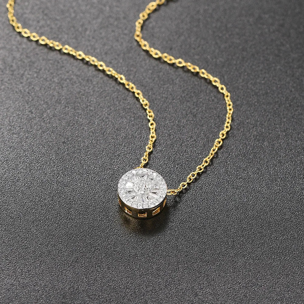 Minimalist Zirconia Pendant Choker Necklace for Women