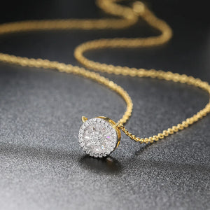 Minimalist Zirconia Pendant Choker Necklace for Women