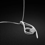 Women's Zircon Pendant Necklace-925 Silver-Fine Jewelry