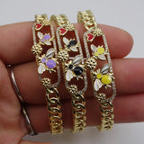 Minimalist Bees Chain Cuff Bracelet Micro Zircon Bangles