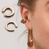 Minimalist Golden Cartilage Clip Earrings for Women