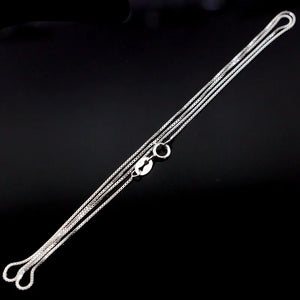 925 Silver Chain Necklace 16-22in Drop