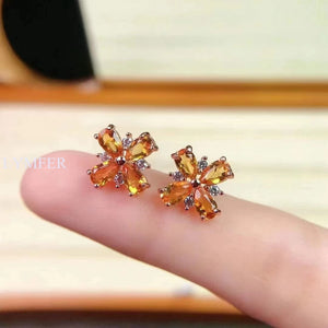 925 Silver Crystal Earrings Ladies Hot Recommendation