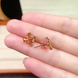 925 Silver Crystal Earrings Ladies Hot Recommendation
