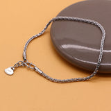 Simple Silver Bracelet 925 Sterling 20CM Chain