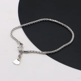 Simple Silver Bracelet 925 Sterling 20CM Chain