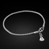 Simple Silver Bracelet 925 Sterling 20CM Chain