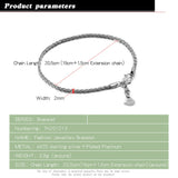 Simple Silver Bracelet 925 Sterling 20CM Chain