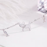 925 Sterling Silver Bracelet with Cat/Fish Pendant