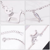 925 Sterling Silver Bracelet with Cat/Fish Pendant