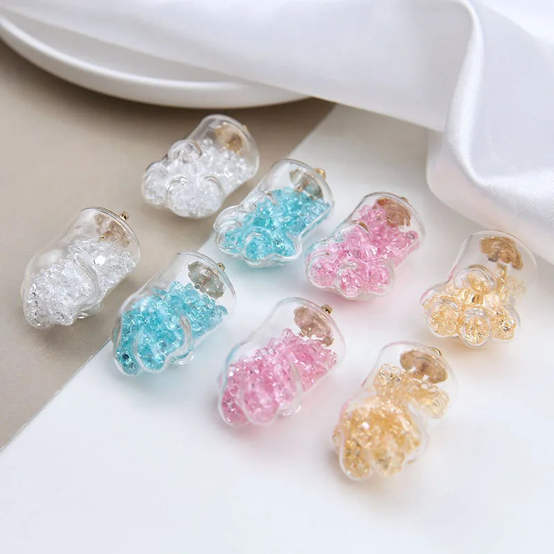 Copper/Glass Bear Paw Charms DIY Jewelry Pendant Lot