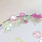 30pcs/lot Flower Acrylic/Resin Charms DIY Jewelry Earring/Hair Pendant Accessory