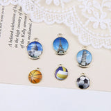 Basketball/Soccer Shape Pendants DIY Earrings/Necklace/Bracelet Alloy Charms