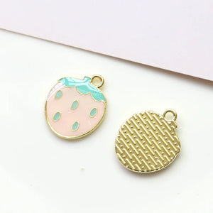 50pcs Strawberry/Cherry Alloy Charms for DIY Earrings/Necklaces