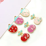 50pcs Strawberry/Cherry Alloy Charms for DIY Earrings/Necklaces
