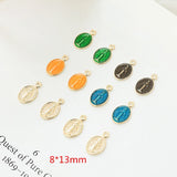 Geometry Oval Shape Alloy Pendants Charms for DIY Jewelry
