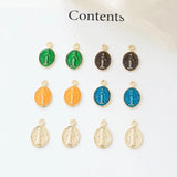 Geometry Oval Shape Alloy Pendants Charms for DIY Jewelry