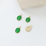 Geometry Oval Shape Alloy Pendants Charms for DIY Jewelry