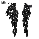 Rhinestone Angel Wing Clip Earrings Hanging Pendant Earring MEH209