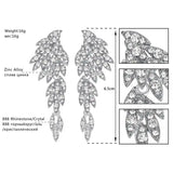 Rhinestone Angel Wing Clip Earrings Hanging Pendant Earring MEH209