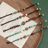 Vintage Nepal Bronze Bead Bracelet Tibetan Ethnic Style Handstring