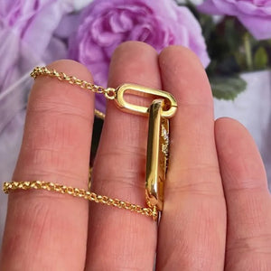 Vintage Pearl Letter Necklace Set for Women