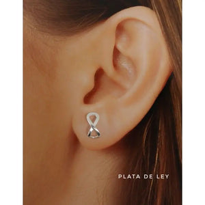 Minosilver Sterling Silver Infinity Earrings for Women