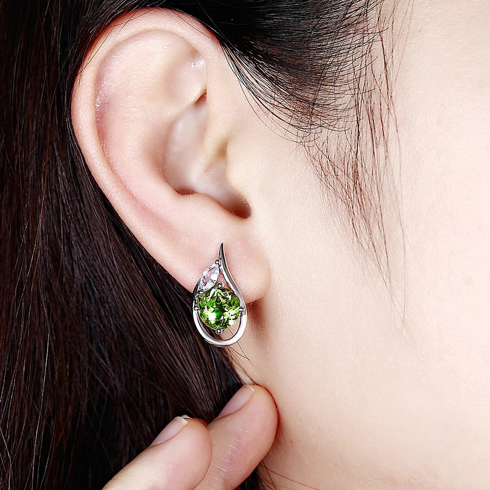 Mintybox Diaspore Gemstone Clip Earrings 925 Silver Change Diaspore Earrings