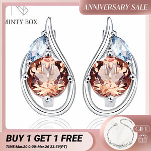 Mintybox Diaspore Gemstone Clip Earrings 925 Silver Change Diaspore Earrings