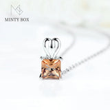 Zultanite Princess Cut Pendant 1 Carat Created Diaspore 925 Silver
