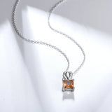 Zultanite Princess Cut Pendant 1 Carat Created Diaspore 925 Silver