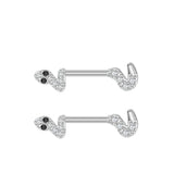 Miqiao Serpentine Spider Breast Stud - Piercing Accessories