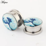 Miqiao 1 Set Ear Expander Stainless Steel Epoxy Jewelry
