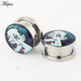 Miqiao 1 Set Ear Expander Stainless Steel Epoxy Jewelry